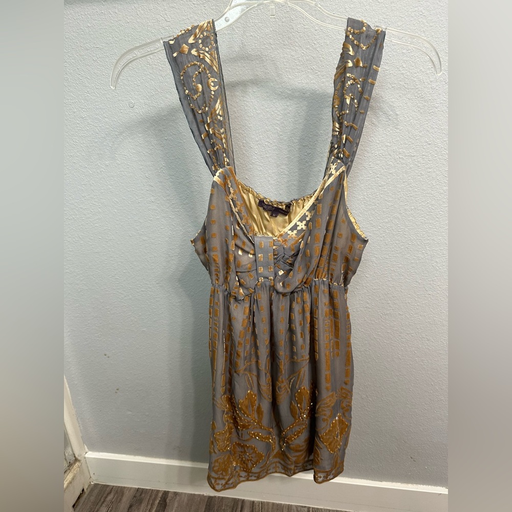Halé Bob silver and gold sparkly beaded top